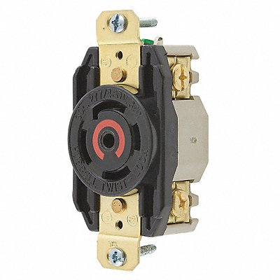 HUBBELL HBL2820 Locking Receptacle 30 A Black Nylon L22-30R 1Gng