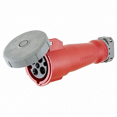 HUBBELL HBL4100C7W WT Pin and Sleeve Connector 100 A IEC Red 3Pl