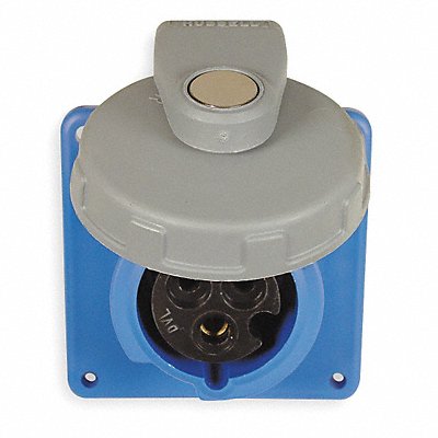 HUBBELL HBL320R6W WT Pin and Sleeve Receptacle Blue 16 /20 A 3Pl Three