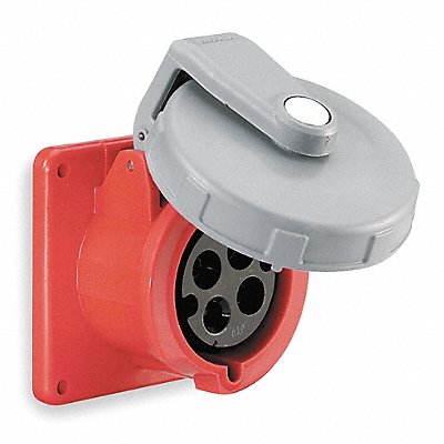 HUBBELL HBL520R7W Watertight Pn Slv Rec Red 20 A 4Pl Three