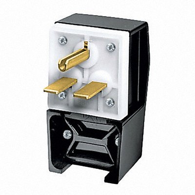 HUBBELL HBL9331 Angle Straight Blade Plug Blk 30 A Stnd 6-30P