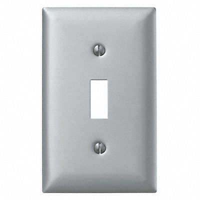 HUBBELL SA1 Tgl Switch Wall Plate Standard Silver 1Gng Brsh