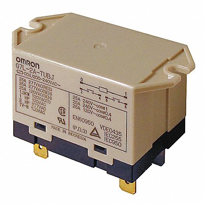 OMRON G7L1ATUBJCBAC200240 H8129 Enclosed Power Relay 200/240VAC SPST-NO 4Pin