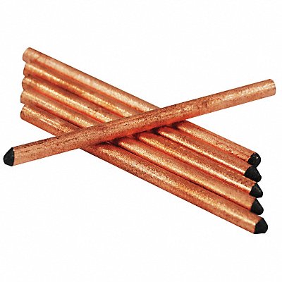 AMERICAN BEAUTY 10549 4 L Resistance Soldering Electrodes: Copper Coated Carbon Rod, 0.25 in Size, 6 PK