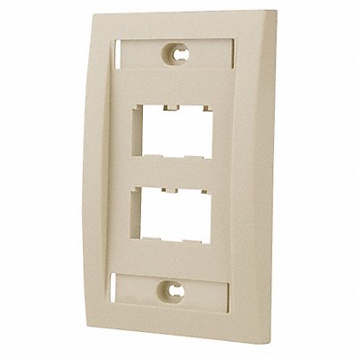 PANDUIT CFPE4EIY Wall Plate Single Gang 4 Ports Ivory