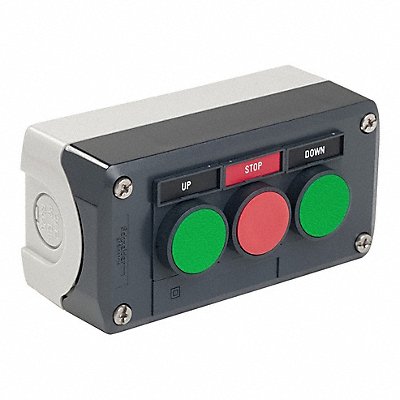 SCHNEIDER ELECTRIC XALD321H29H7 Control Station Feed-Thru 3 Buttons Grn/Rd