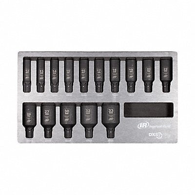 INGERSOLL RAND DXSK2M15L Impact Socket Set Metric 12 mm to 33 mm