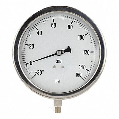 PIC GAUGES 60014LCF Compound Gauge Heavy Duty 6 In 30/0/160