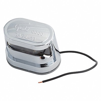 GROTE 60011 License Plate Light Oval Grey