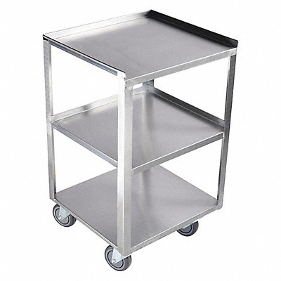 GRAINGER 60EF18 Utility Cart Assembled SS Silver