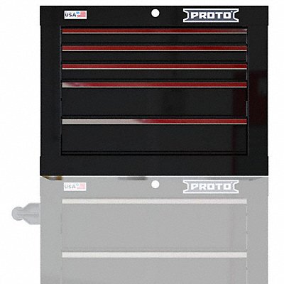 PROTO JSTV2720CS05BK Gloss Black Heavy Duty Top Chest