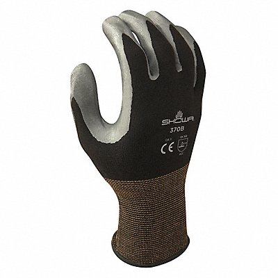 SHOWA 370BL08V VF Coated Glove Blk/Gry L 23PG80 PR