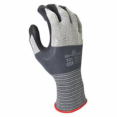 SHOWA 381XXL10V CoatedGlove Blk/Gr 2XL VF 160F90 PR