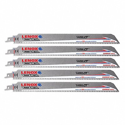 LENOX LXAR12108CT Reciprocating Saw Blade 12 L Blade PK5