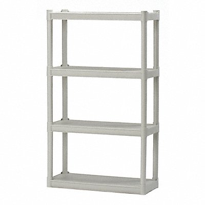 ABILITY ONE 7125020000000 Plastic Shelving White Open Style HDPE
