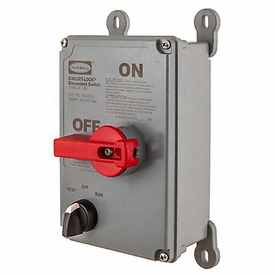HUBBELL HBLDS6JM1 Disconnect Switch Non Fusible 30A PBT
