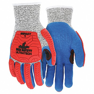 MCR SAFETY UT1951L Coated Gloves L knit Cuff PK12