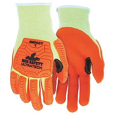MCR SAFETY UT1955L Coated Gloves L knit Cuff PK12