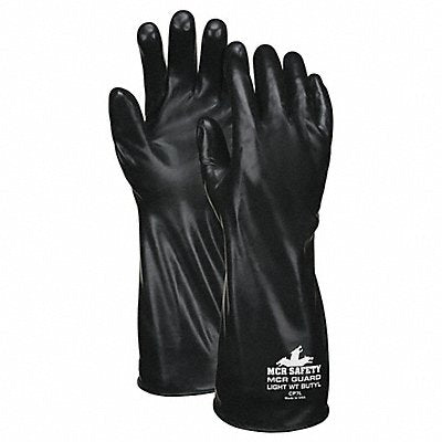 MCR SAFETY CP7S Chemical Resistant Glove S Black PR