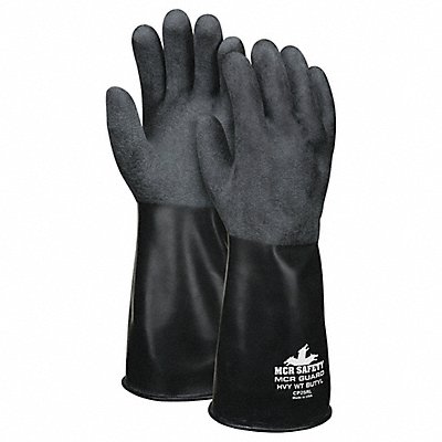 MCR SAFETY CP25RM K2810 Chemical Resistant Glove M Black PR