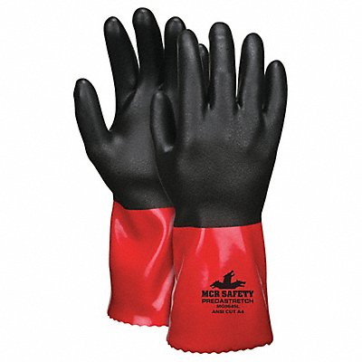 MCR SAFETY MG9645S Chemical Resistant Glove S Blck/Red PK12