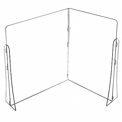 USA INDUSTRIALS BULKLPD10 L-Shape Classroom Plastic Divider