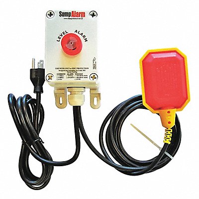 SUMP ALARM SA120V1L16 HighWaterAlarm Audio Visual 120VAC 6ft