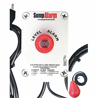 SUMP ALARM SA120V1L16SB HighWaterAlarm Audio Visual 120VAC 6ft