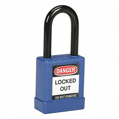 SKILCRAFT 534000NIB0434 Lockout Safety Padlock 1.5 Blue