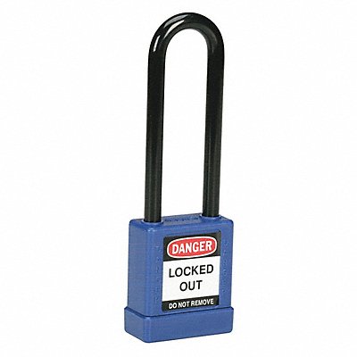 SKILCRAFT 534000NIB0435 Lockout Safety Padlock 3 Blue