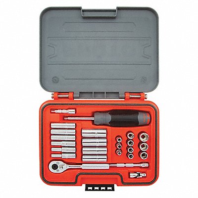PROTO J47125S Socket Set 1/4 Drive 25 pcs. 6 Point