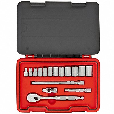 PROTO J54116AS Socket Set 1/2 Drive 16pcs. SAE 12 pt.