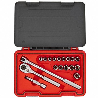PROTO J54218S Socket Set 1/2 Drive 18pcs. Metric 6pt.