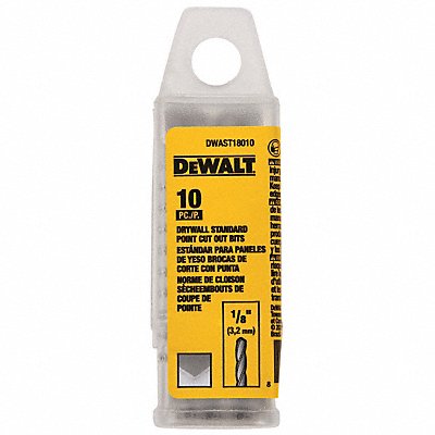 DEWALT DWAST18010 Cut Out Bit 1/8 Drywall Standard PK10