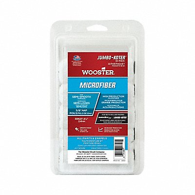 WOOSTER RR527412 Roller 4 1/2 L 3/8 Nap Microfiber PK10