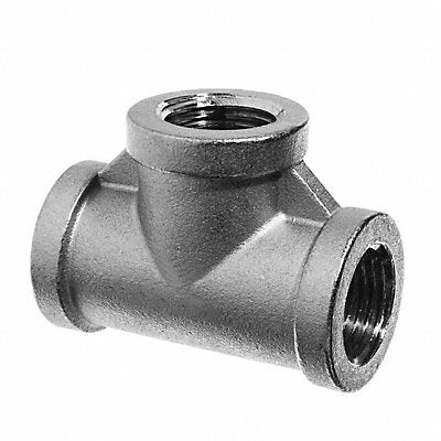 GRAINGER ZUSAPF9526 Tee Aluminum 1/8 in FNPT Class 150