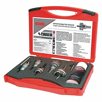 ROTHENBERGER 105300 Hole Saw Kit 7 Pieces Tungsten Carbide