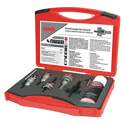 ROTHENBERGER 105302 Hole Saw Kit 6 Pieces Tungsten Carbide
