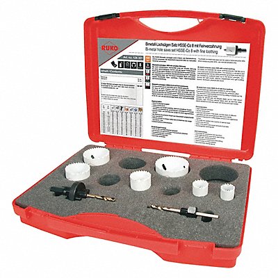 ROTHENBERGER 126301 Hole Saw Kit 1/2 x 20 5/8 x 18 Thread