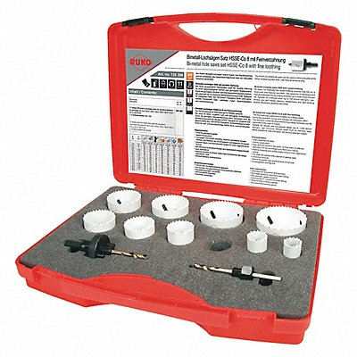 ROTHENBERGER 126306 Hole Saw Kit 1/2 x 20 5/8 x 18 Thread