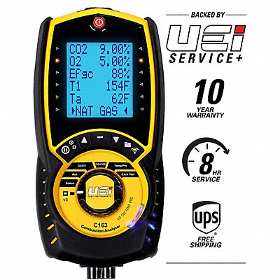 UEI TEST INSTRUMENTS C163 Combustion Analyser 32to113F 21% v/vO2