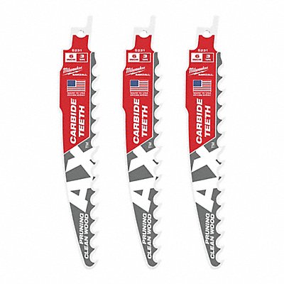 MILWAUKEE 48005331 Reciprocating Saw Blade Carbide PK3