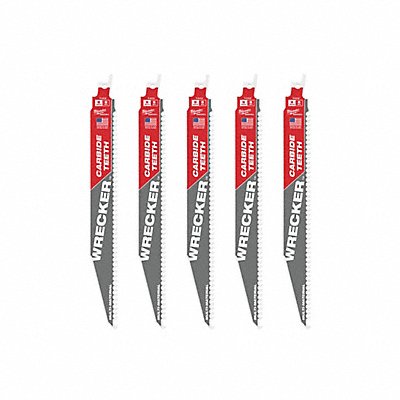 MILWAUKEE 48005542 Reciprocating Saw Blade Carbide PK5