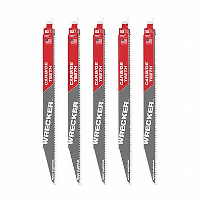 MILWAUKEE 48005543 Reciprocating SawBlade Carbide Rigid PK5