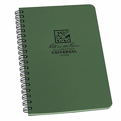 RITE IN THE RAIN 973 All Weather Notebook Green Cover Color