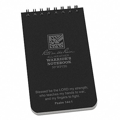 RITE IN THE RAIN WP735 All Weather Notebook Black Cover Color