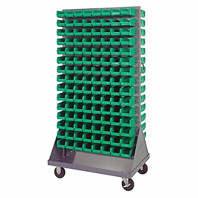 QUANTUM STORAGE SYSTEMS QMD36H220GN Mobile Louvered Floor Rack Steel 240Bins