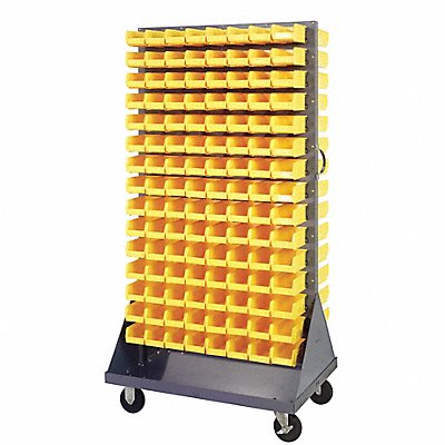 QUANTUM STORAGE SYSTEMS QMD36H220YL Mobile Louvered Floor Rack Steel 240Bins