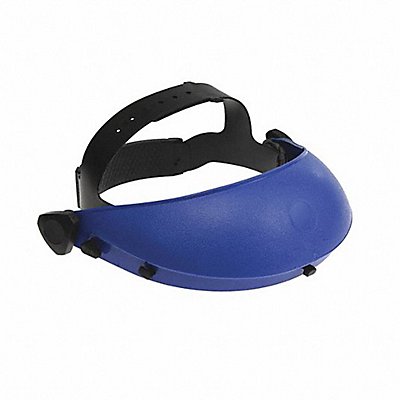 NATIONAL SAFETY APPAREL IZFSHG4SNR Faceshield Headgear Black/Blue Plastic