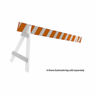 GRAINGER 137681 Barricade Board 8inH 96in L Orange/White